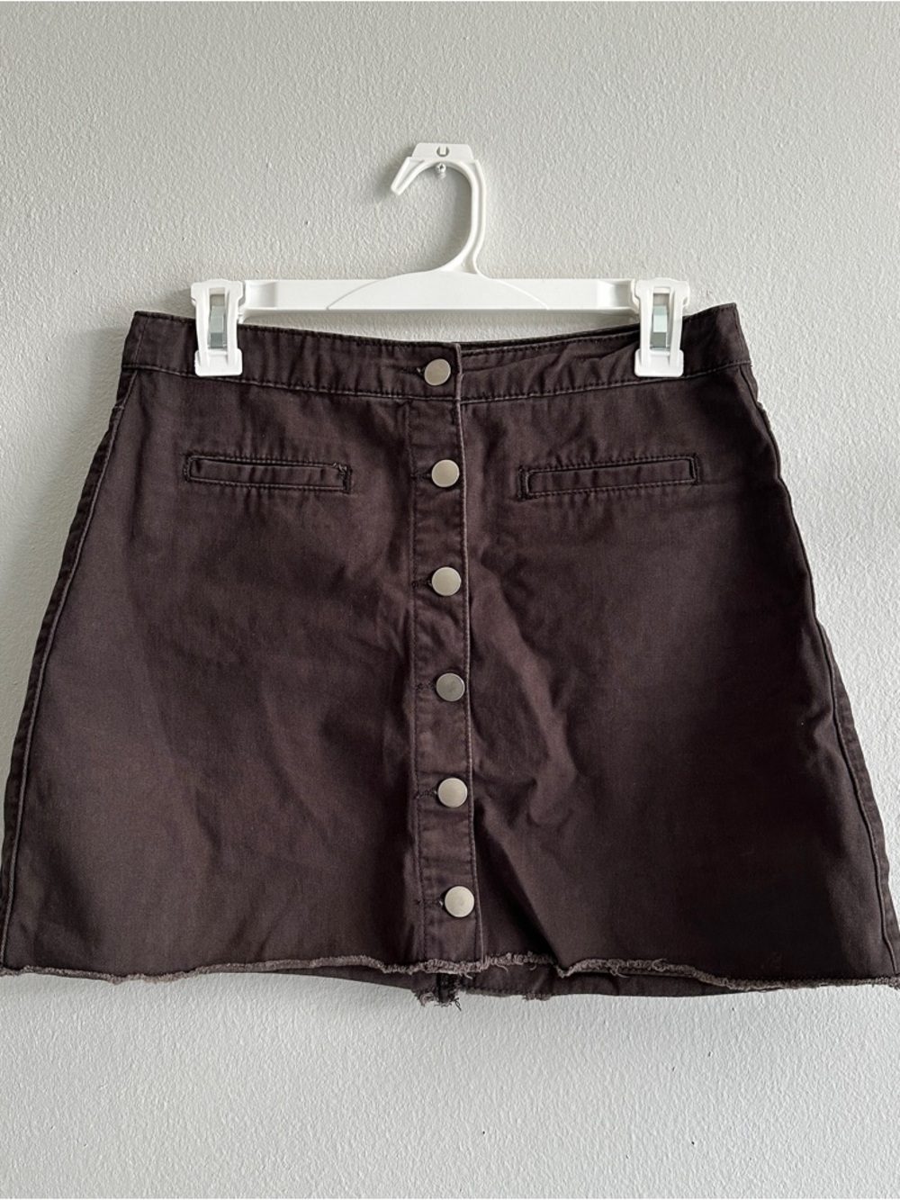 Olive Green High Waisted Mini Skirt